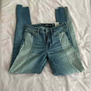 Patchwork skinny jeans